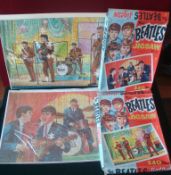 The Beatles Jigsaw Puzzle: 1960s puzzle by NEMS Enterprises Ltd, 17” x 11”, missing 1 piece, in