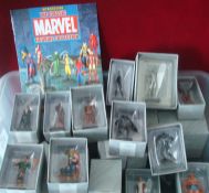 Collection of Cast Lead Marvel Figurines: To consist of 37 Super Heroes to include Thor, Captain