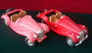 Victory Models MG Series TF: Red body, brown seats - all of upper body is sun faded, some tarnishing
