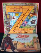 Whitman’s Walt Disney’s Zorro Game: Having a great illustrated playing Board and Box Lid (please