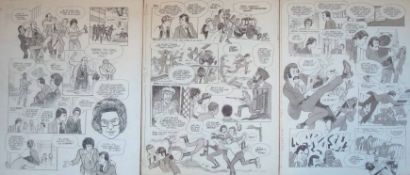 Original Hand Drawn Mind Your Language Story Board Artwork: Original Pen & Ink by Bill Titcombe