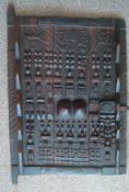 African Dogon Tribe Carved Wood Grainery Door Tribal Art Primitives Sculptures: Beautifully carved