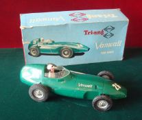 Triang Minic 1/20th scale Vanwall Racing Car: Scarce plastic bodied battery operated example is