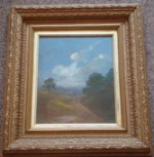 Pair of 19th/20th Century Oil on Board Paintings: Both been countryside scenic views only one been