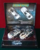 Scalextric C3169a Hypercars: Two Chrome plated Cars Bugatti Veyron and Mercedes-Benz SLR McLaren