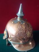 WW1 Replica of German FR Pickelhaube Helmet: Crafted from high quality Brass. Beautiful reproduction