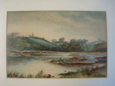 Pair of 1914 Watercolours: Two competent well painted Scottish Scenes having Cattle in one and