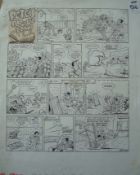 Original Hand Drawn Buster Comic Story Board Artwork: Original Pen & Ink by Terry Bave. In 1967 he