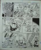 Original Hand Drawn Buster Comic Story Board Artwork: Original Pen & Ink by unknown Artist Freaky