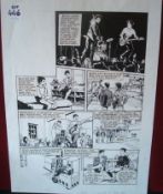 Original Hand Drawn Pop Group Wham Story Board Artwork: Original Pen & Ink with by Unknown Artist
