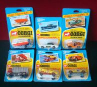 1971 Shop Stock Corgi Juniors Whizzwheels: To include No 5 Willy’s Jeep, 19 Speedboat on Trailer, 48