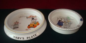 Lucy Attwell Baby Plate: Mr Mouse in your Motie car I hope it’s coming to tea you are together