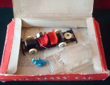 P.R. The Glass Car: Three part Kit having the chassis complete with seats and Steering wheel,