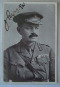 WW1 Signed Photograph General The Hon Julian Byng: Postcard Photograph signed in Ink to top left