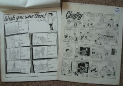 Original Hand Drawn Buster Holiday Special Comic Story Board Artwork: Original Pen & Ink by Artist