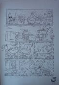 Original Hand Drawn Rugrats When Rugrats Collide Story Board Artwork: Original Pen & Ink By Dave