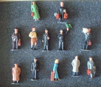 Selection of Metal Figures: To consist of Railway Station employees, Walker, Men and Women with