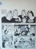Original Hand Drawn Pop Group Flintlock Story Board Artwork: Original Pen & Ink by Bill Titcombe