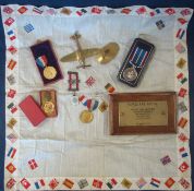 Selection of Collectables: To consist of National Service Medal, Birmingham 1902 cased Coronation