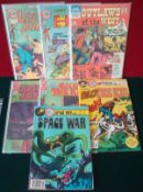 Seven Charlton Comics: To include Space War, Billy the Kid, Geronimo, Outlaws of the West, E-Man,