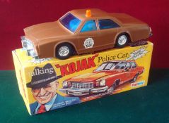 Palitoy Kojak Talking Police Car: Boxed 1977. Moulded brown plastic Buick Car with chrome hubs and