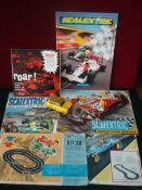 Selection of Scalextric Items: To consist of Yellow Mini Car, Figures, Roar Record Sound Thrills