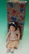 Chad Valley Snow White: 1930s, Felt and cloth Doll Snow White, moulded felt face, painted