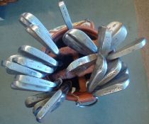 Selection of Vintage Metal Shafted Golf Clubs: To consist of all Irons Ben Sayers, Spalding Henry