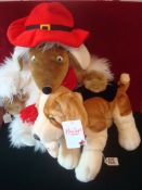 Two Soft Toys: One been a Womble hot water bottle holder complete with a Boots hot water bottle