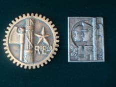 WW2 Italian Military Related Plaques: Both been made from metal and probably plaques from