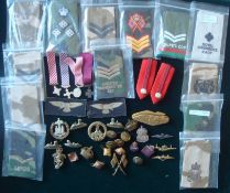 Collection of British Cap Badges, Shoulder Badges and more: To consist of WW2 Booklets, Cap