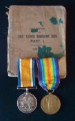 WW1 British War & Victory Medal: To R- Sjt A W Brown King Royal Rifle Corps together with 1915