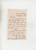 Autograph ? American Civil War ? General Fitz John Porter als dated 1889 concerning an invitation.