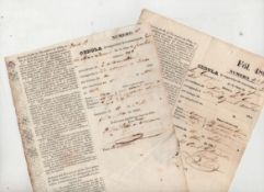 Slavery ? Slavery in Cuba two rare documents providing new identities to emancipated slaves and