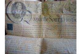 Ephemera ? Yorkshire ? George IV Recovery document on a single sheet of vellum dated 1821 being a