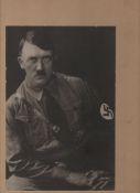 WWII ? Hitler photographic portrait of Hitler^ unsigned^ showing him half length in typical pose in