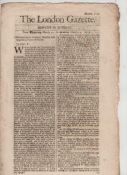 Historic Newspapers ? London Gazette ? James II issue number 2120 of the London Gazette covering