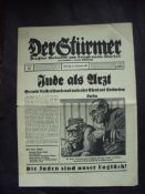 WWII ? Anti-Semitic Literature Der Sturmer edition No 45 for November  1937of this most notorious