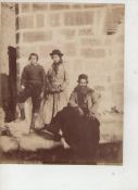 Photographs ? Judaica rare albumen print of three Jews photographed in Jerusalem by L Fiorillo^