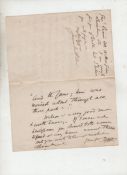 Autograph ? Science ? Thomas Henry Huxley^ Darwin?s principal champion brief note signed with