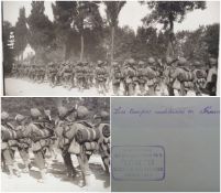 India Photograph of Sikh Soldiers in France. A rare photograph of Sikh soldier on the march in