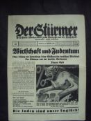 WWII ? Anti-Semitic Literature Der Sturmer edition No 47 for November 1937of this most notorious