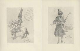 India ? two Antiques Prints of Sikh Akali Warriors. Three vintage prints by Raven-Hill of a Sikh