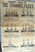 Ephemera ? Poster ? visit of the Channel Fleet to the Mersey 1874. Impressive single sided Poster