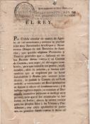 Religious leaders in Spanish America ? printed edict by Charles IV^ King of Spain^ with elaborate