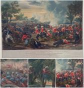 Important Lithograph of the Sikh Wars. Rare First Sikh War Khalsa Army Lithograph 1845 Moodkee. An