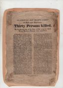 Ephemera ? Handbill An Account of a most dreadful accident at Hyde near Manchester^ Thirty Persons