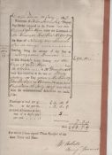 Military attractive partially printed document with ms insertions dated at Cape Town July 25th 1807