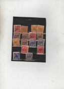 WWI group of German issue stamps used as money by allied POWs in the Huddestorf POW Camp near