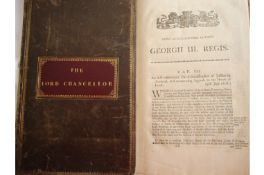 Scotland bound volume of various printed Acts of Parliament from the reigns of George III^ through